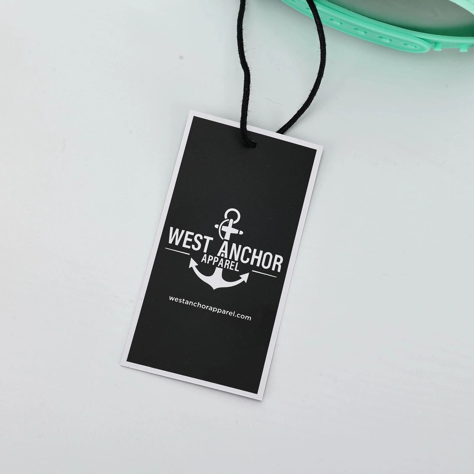 West Anchor Apparel product hang tag