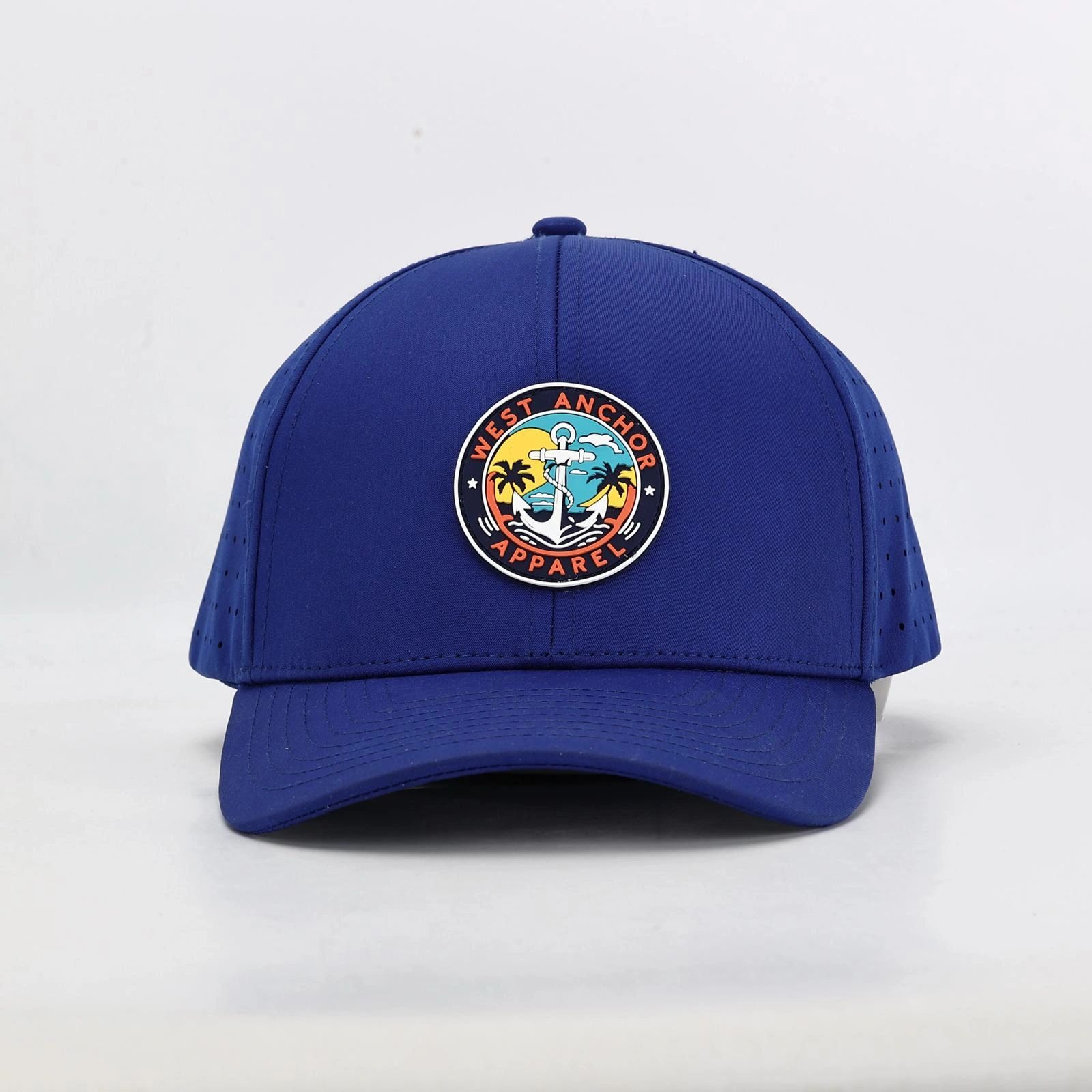 Royal blue baseball cap nautical anchor